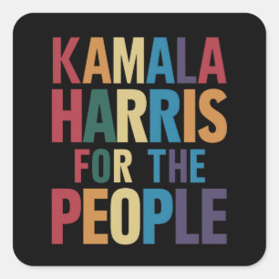 Kamala Harris för president LGBT Gay pride Rainbow Fyrkantigt Klistermärke