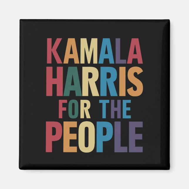 Kamala Harris För President LGBT Gay Pride Regnbåg Magnet (Framsidan)