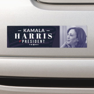 Kamala Harris för president Photo Bumper Sticker Bildekal