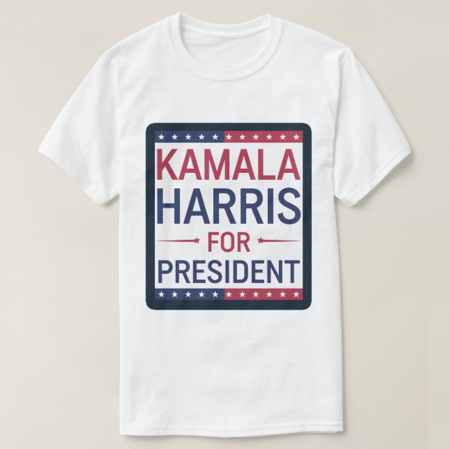 Kamala Harris för president T Shirt (Design framsida)