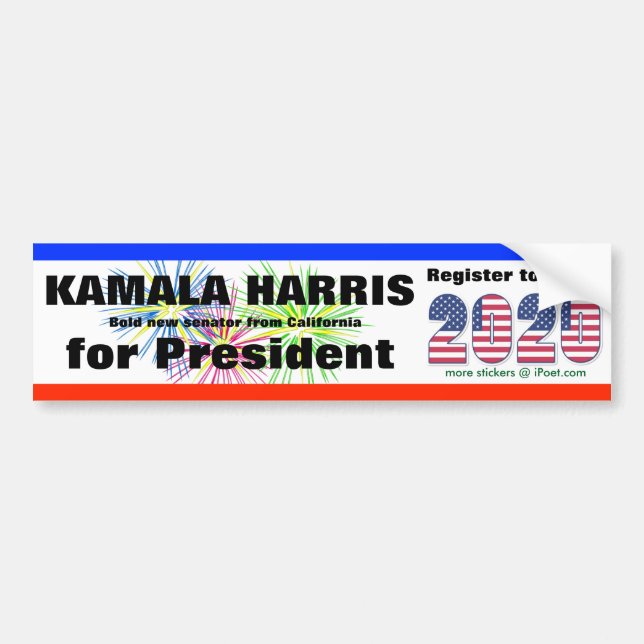 KAMALA HARRIS FÖR PRESIDENTEN - 2020 - BILDEKAL (Framsidan)