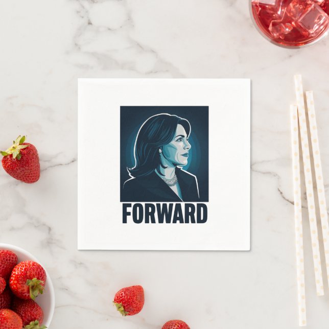 Kamala Harris Forward 2024 Presidentval Pappersservett (Insitu)