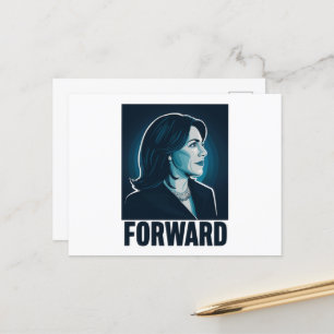 Kamala Harris Forward 2024 Presidentval Vykort