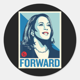Kamala Harris Forward Runt Klistermärke