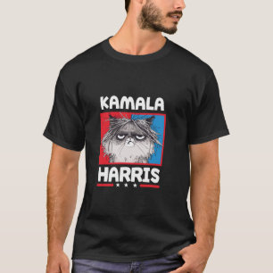 Kamala Harris Frazzled och Funny Cat T Shirt