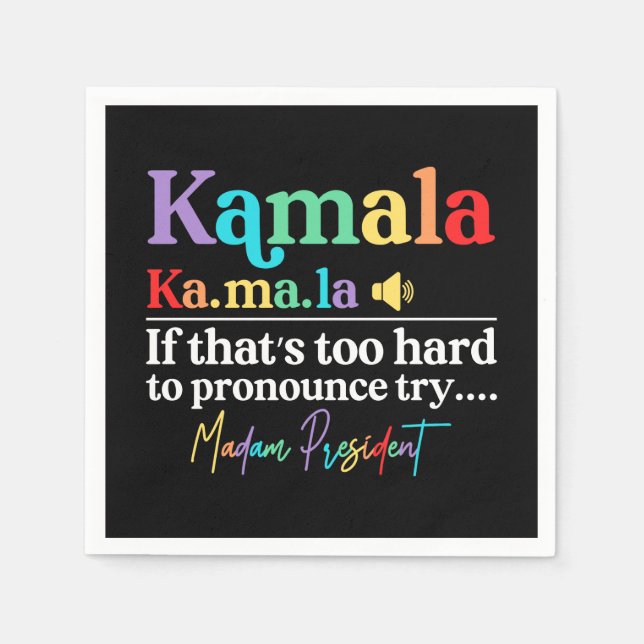 Kamala Harris Fru talman Pappersservett (Framsidan)