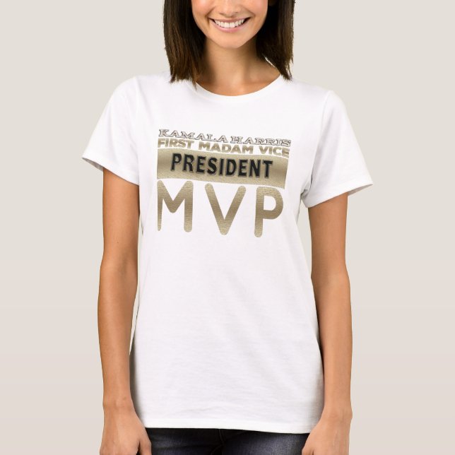 Kamala Harris Fru Vice President MVP T Shirt (Framsida)