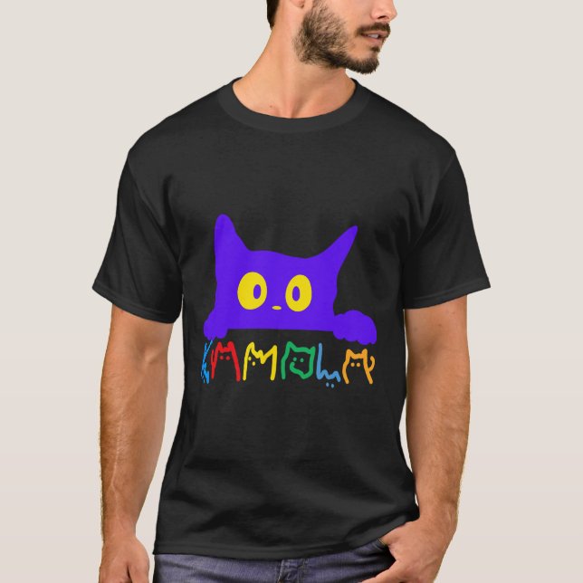 Kamala Harris Funny Cat Lettering Typography Alpha T Shirt (Framsida)