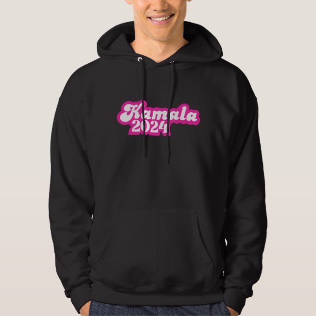 Kamala Harris girly Rosa Logotyp 2024 Hoodie (Framsida)