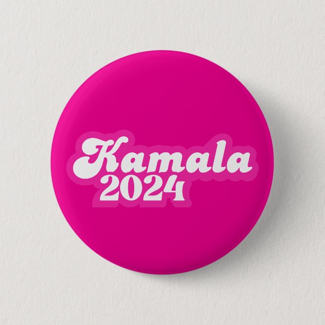 Kamala Harris girly Rosa Logotyp 2024 Knapp (Framsida)