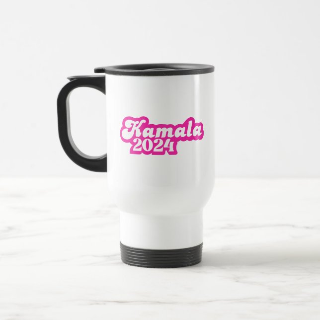Kamala Harris girly Rosa Logotyp 2024 Resemugg (Vänster)
