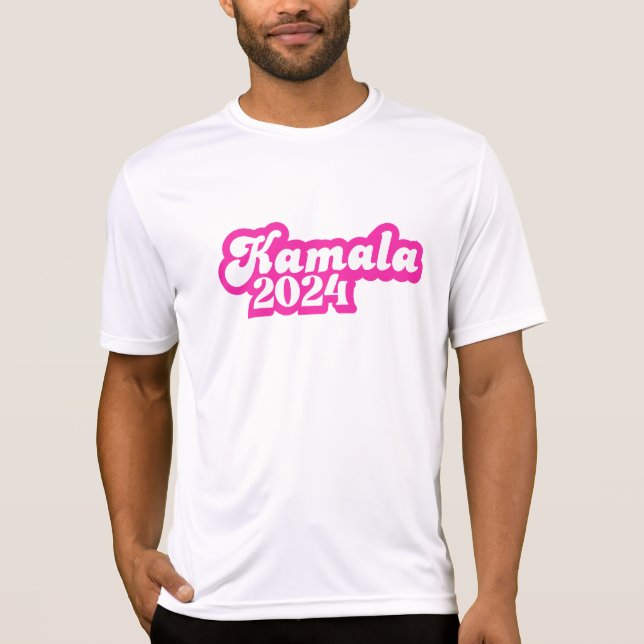 Kamala Harris girly Rosa Logotyp 2024 T Shirt (Framsida)