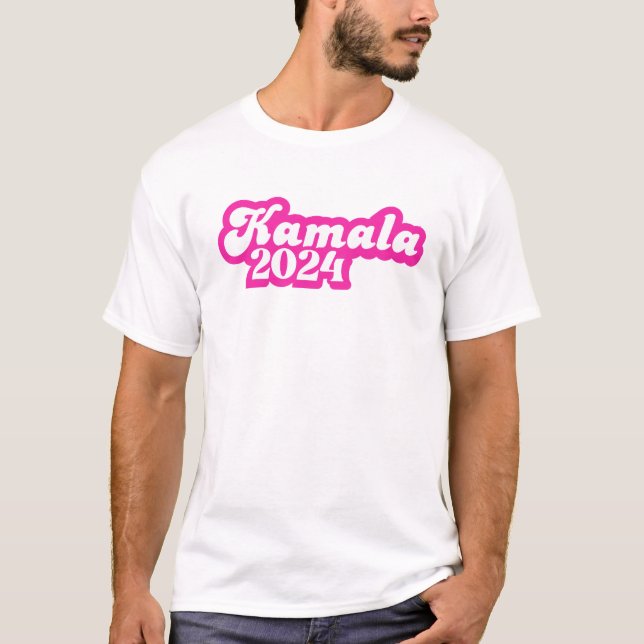 Kamala Harris girly Rosa Logotyp 2024 T Shirt (Framsida)