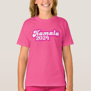 Kamala Harris girly Rosa Logotyp 2024 T Shirt