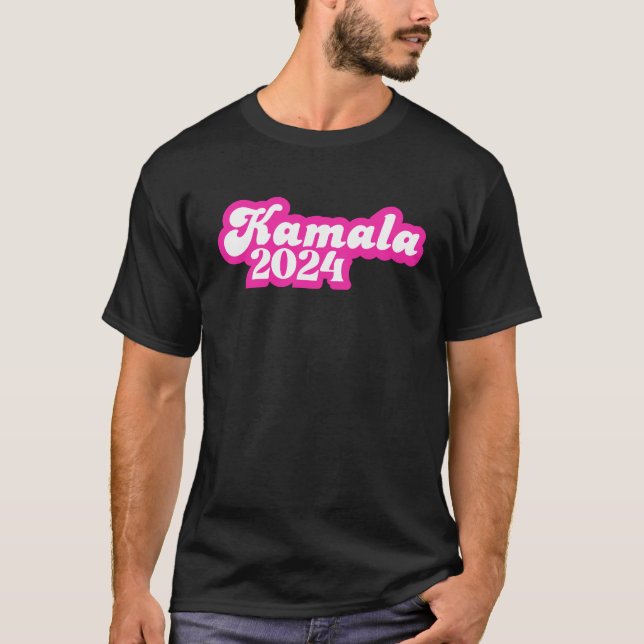 Kamala Harris girly Rosa Logotyp 2024 T Shirt (Framsida)