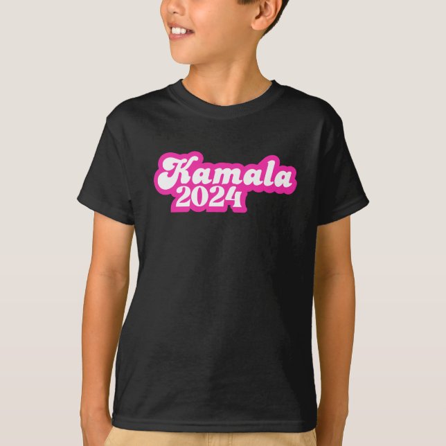 Kamala Harris girly Rosa Logotyp 2024 T Shirt (Framsida)