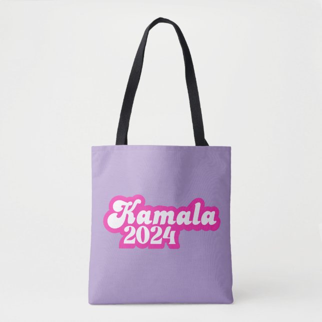 Kamala Harris girly Rosa Logotyp 2024 Tygkasse (Framsida)