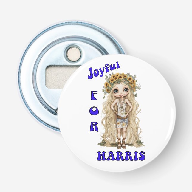 Kamala Harris Glatt Hippie Boho Cute Flasköppnare (Framsidan)