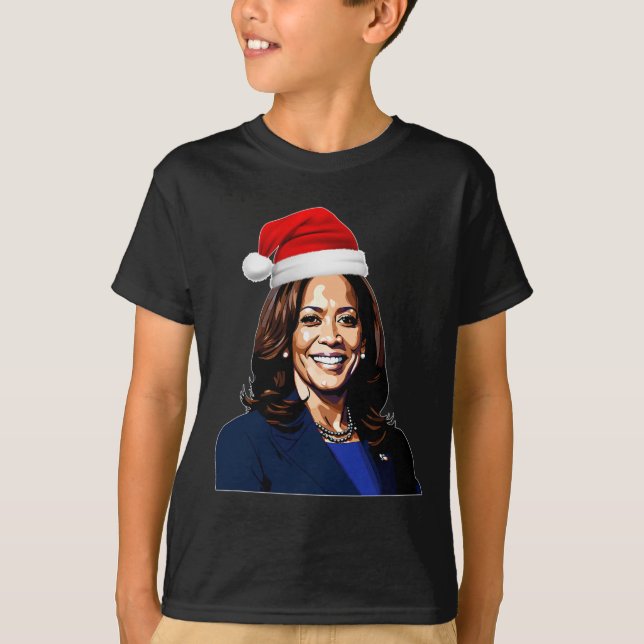 Kamala Harris God jul Glad helg i A T Shirt (Framsida)