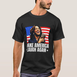 Kamala Harris Gör Amerika till Laugh igen Cat Dam T Shirt