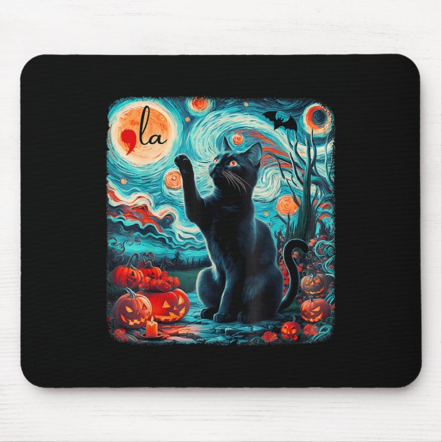 Kamala Harris Halloween Fladdermus Starry Night Bl Musmatta (Framsidan)