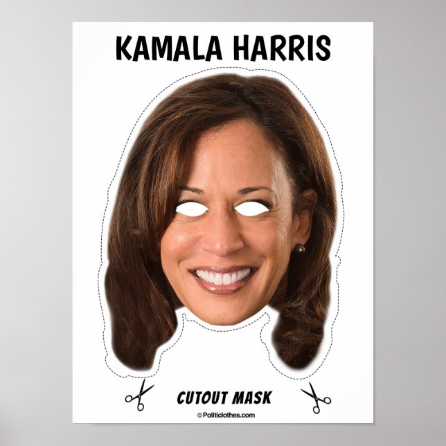 KAMALA HARRIS Halloween Mask Poster (Framsidan)