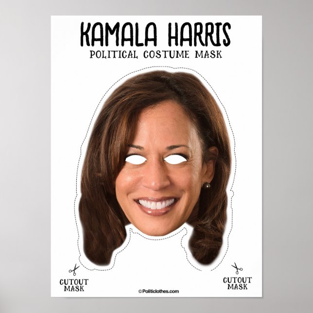 KAMALA HARRIS Halloween Mask Poster (Framsidan)