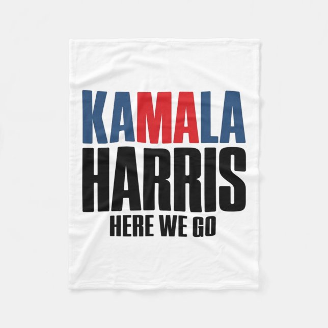 Kamala Harris här. Kamala För manar&amp; Wom Fleecefilt (Framsidan)