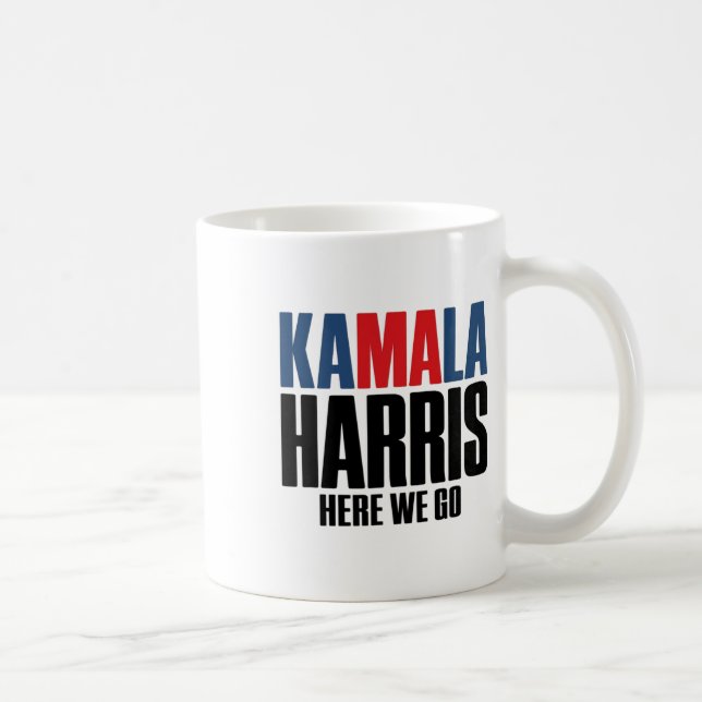 Kamala Harris här. Kamala För manar&amp; Wom Kaffemugg (Höger)