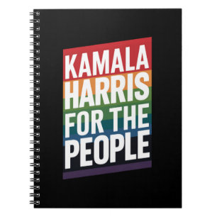 Kamala Harris HBTQ Homog Pride Lesbisk Roligt Pres Anteckningsbok