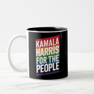 Kamala Harris HBTQ Homog Pride Lesbisk Roligt Pres Två-Tonad Mugg