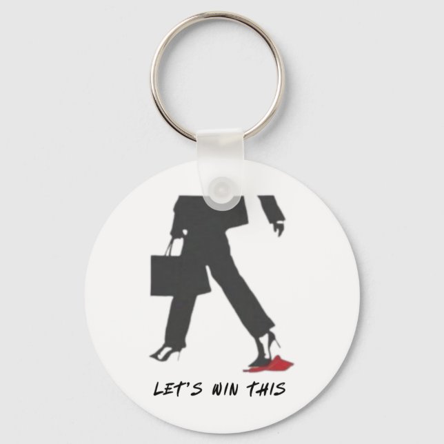 Kamala Harris Heels Stepping on Red Mega Hat Val Nyckelring (Framsida)