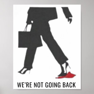 Kamala Harris Heels Stepping on Red Mega Hat Val Poster