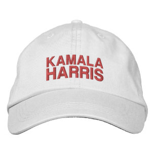 Kamala Harris het rosa fuchsia modern typografi Broderad Keps