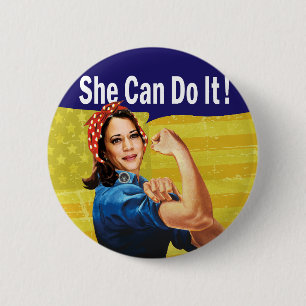 Kamala Harris, hon kan göra det! Knapp