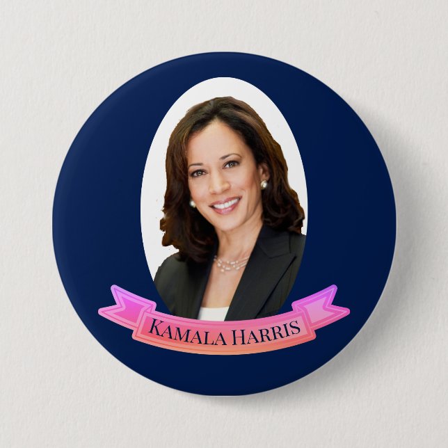 Kamala Harris i Rosa och Blue Knapp (Framsida)