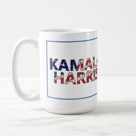 Kamala Harris in Flagga Färg Kaffemugg