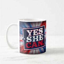 Kamala Harris "Ja, hon kan" Kaffemugg
