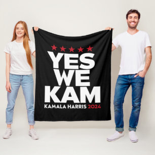 Kamala Harris Ja, vi kam för USA:s president 2024  Fleecefilt