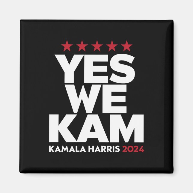 Kamala Harris Ja, vi Kam till USA:s president 2024 Magnet (Framsidan)