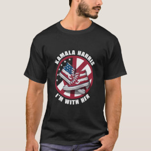 Kamala Harris Jag stödjer henne Patriotiska Conver T Shirt