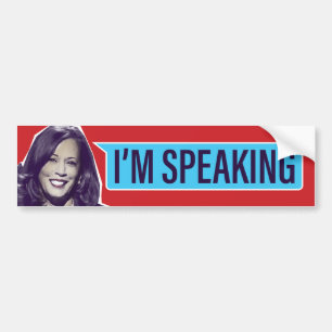 Kamala Harris / Jag talar Bildekal