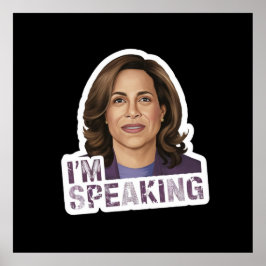Kamala Harris jag talar, historisk debatt citat Poster