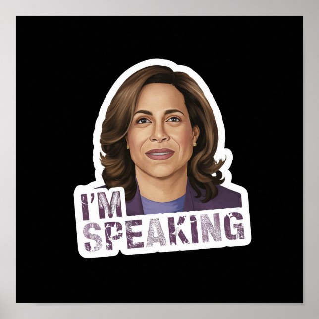 Kamala Harris Jag Talar, Historiskt Debattcitat Poster (Framsidan)