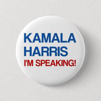 Kamala Harris jag talar! Knapp