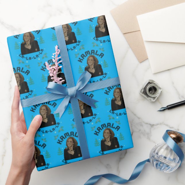 Kamala Harris jul Blue Presentpapper (Gifting)