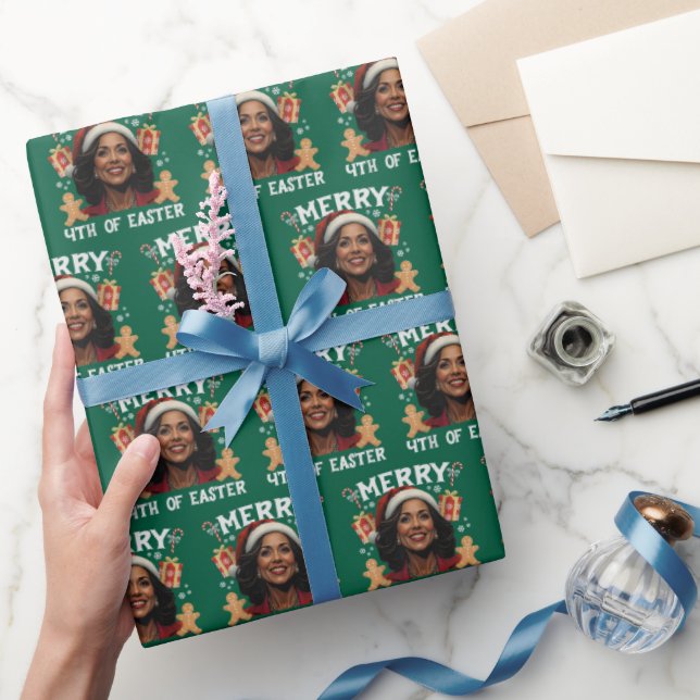 Kamala Harris-jultomten Merry 4:e Påsk Presentpapper (Gifting)