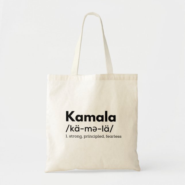 Kamala Harris, Kamala 2020 Definition T Shirt, Bid Tygkasse (Framsidan)