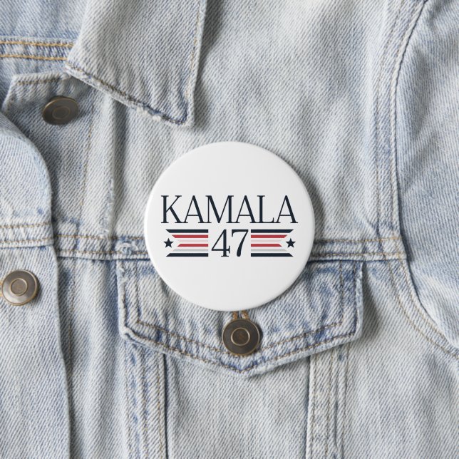 Kamala Harris Kampanj Button President 2024 Knapp (In Situ)