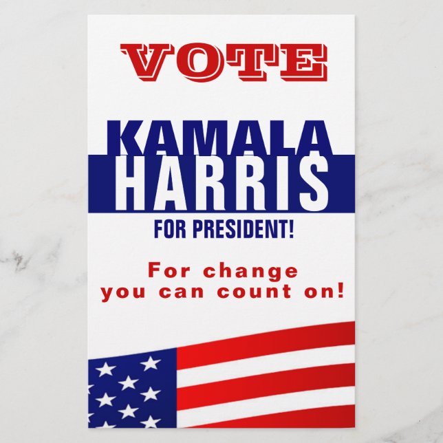 Kamala Harris Kampanj politiska mall Flyer (Framsidan)